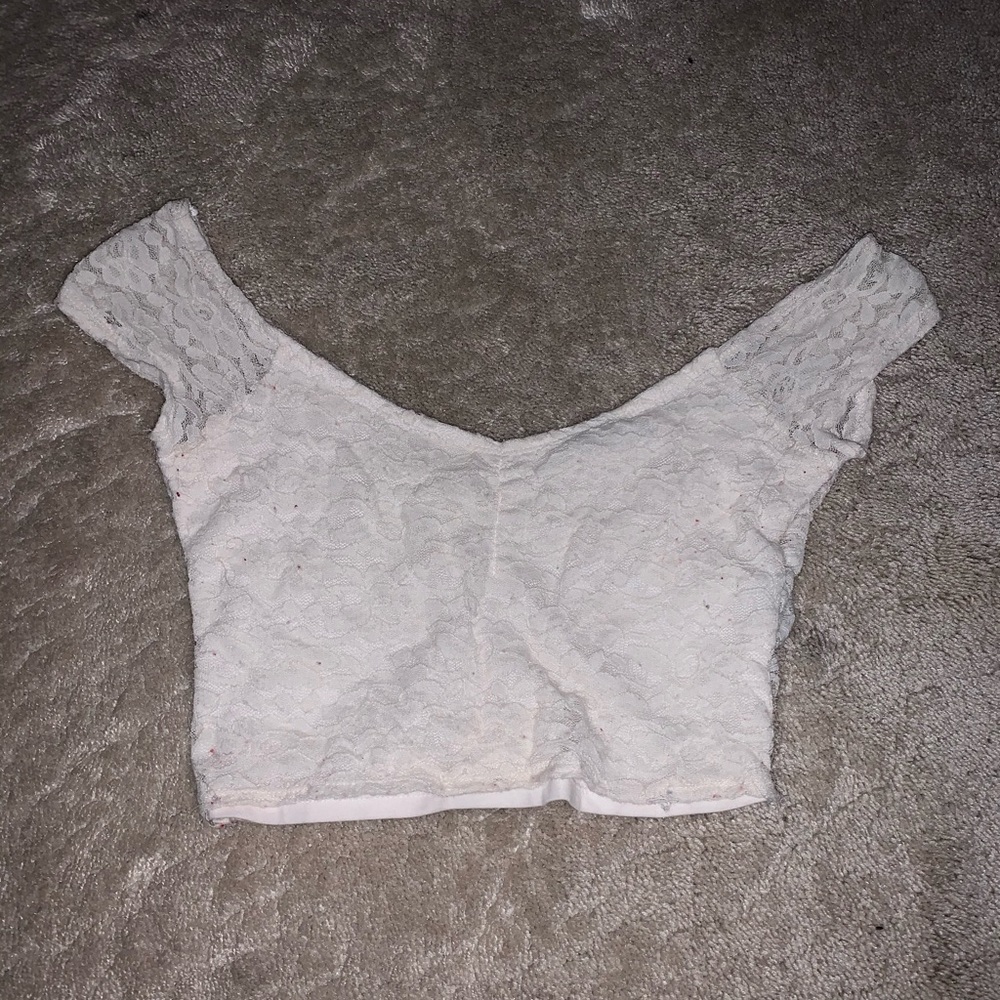White crop top